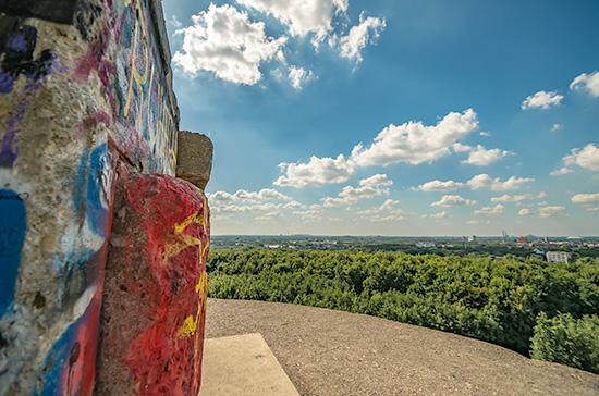 Blick von der Himmelstreppe in Richtung Gelsenkirchen.