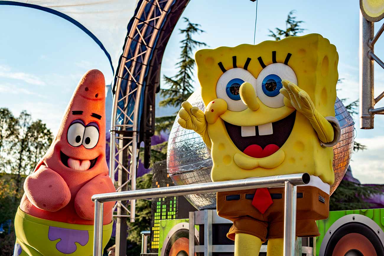 Pottleben - Helden im Movie Park: Sponge Bob und Patrick.