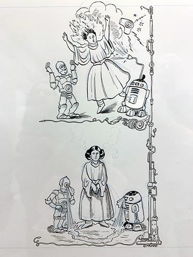 Einzelseite aus "Die Lache der Sith" von Matthias Kringe.